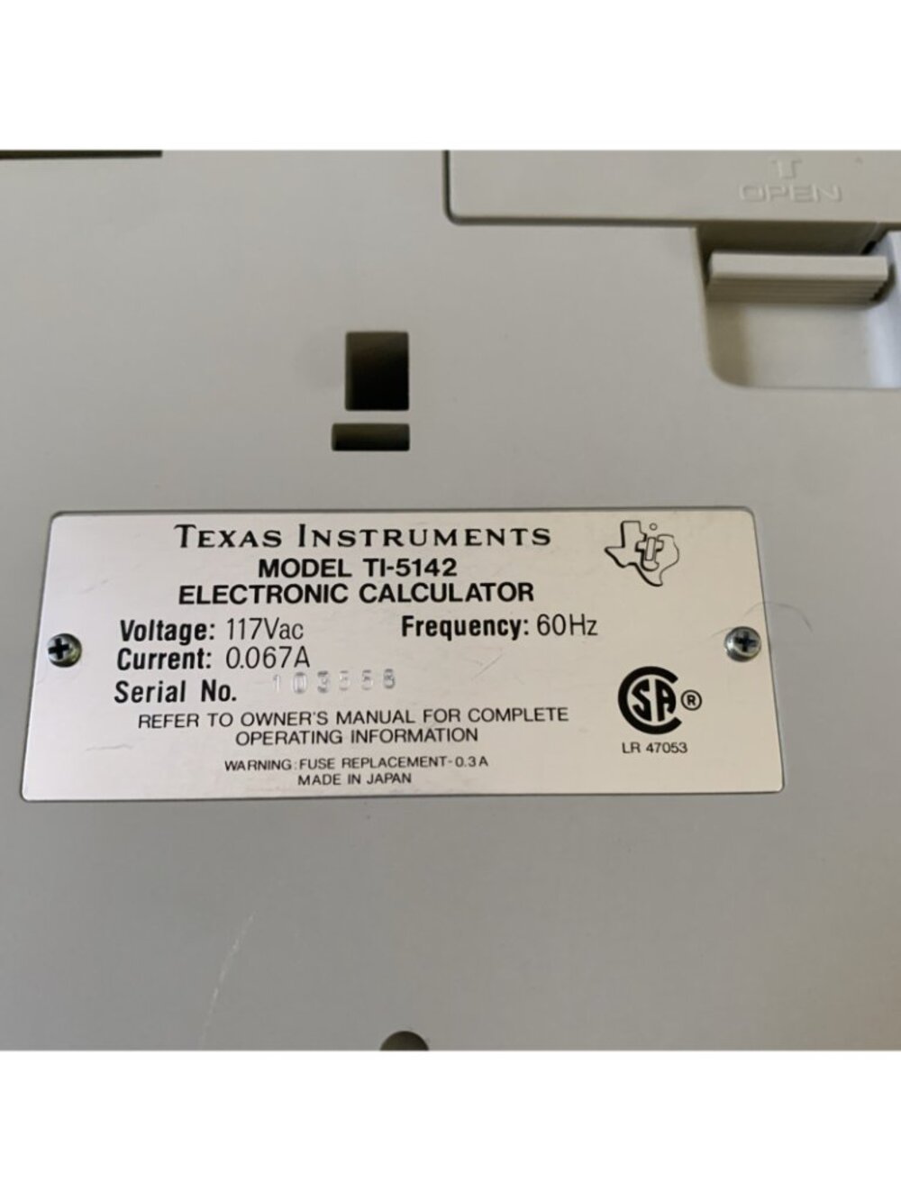 Texas Instruments Model TI-5142 Printing Calculator Not Paper Tested - Picture 10 of 16